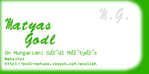 matyas godl business card